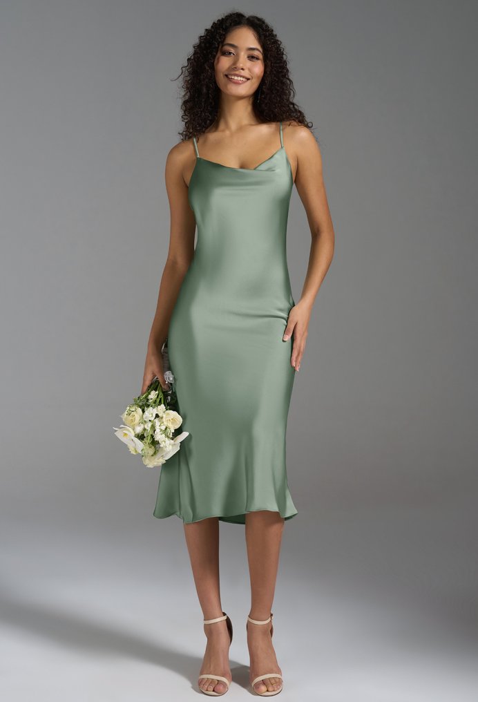 AW Alanna Oil Green  Wedding Guest Dresses